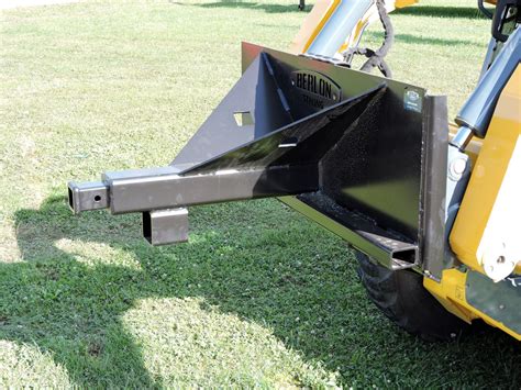 mini skid steer trailer mover|skid steer trailer hitch attachment.